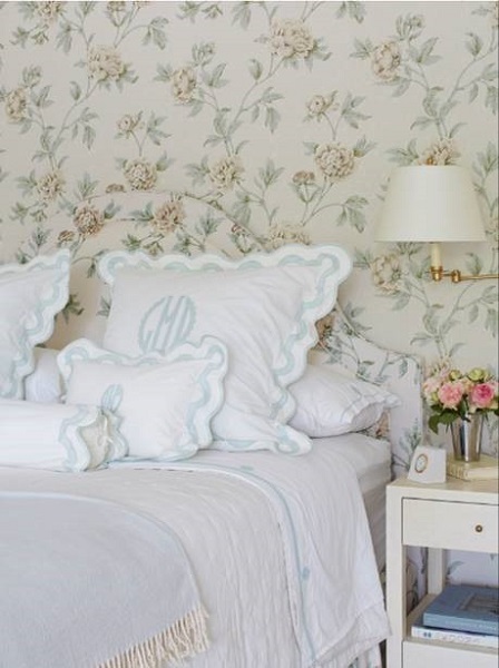 Blue floral bedroom 3 d